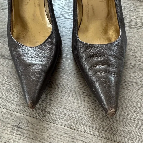 Dolce & Gabbana Dark Brown Leather Heels - Picture 7 of 7